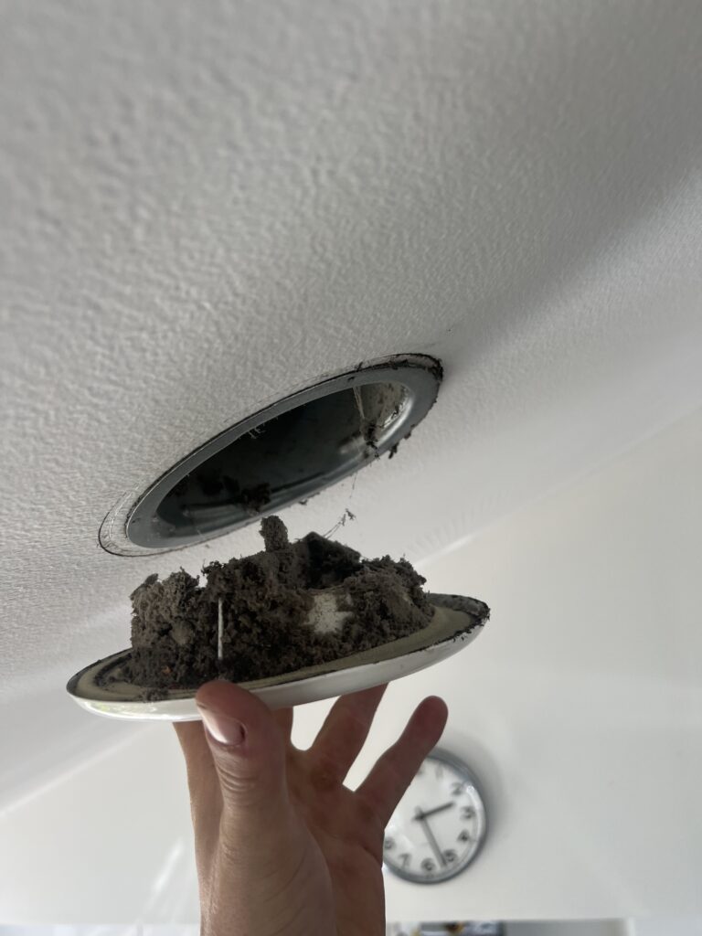 Beskidt ventilation