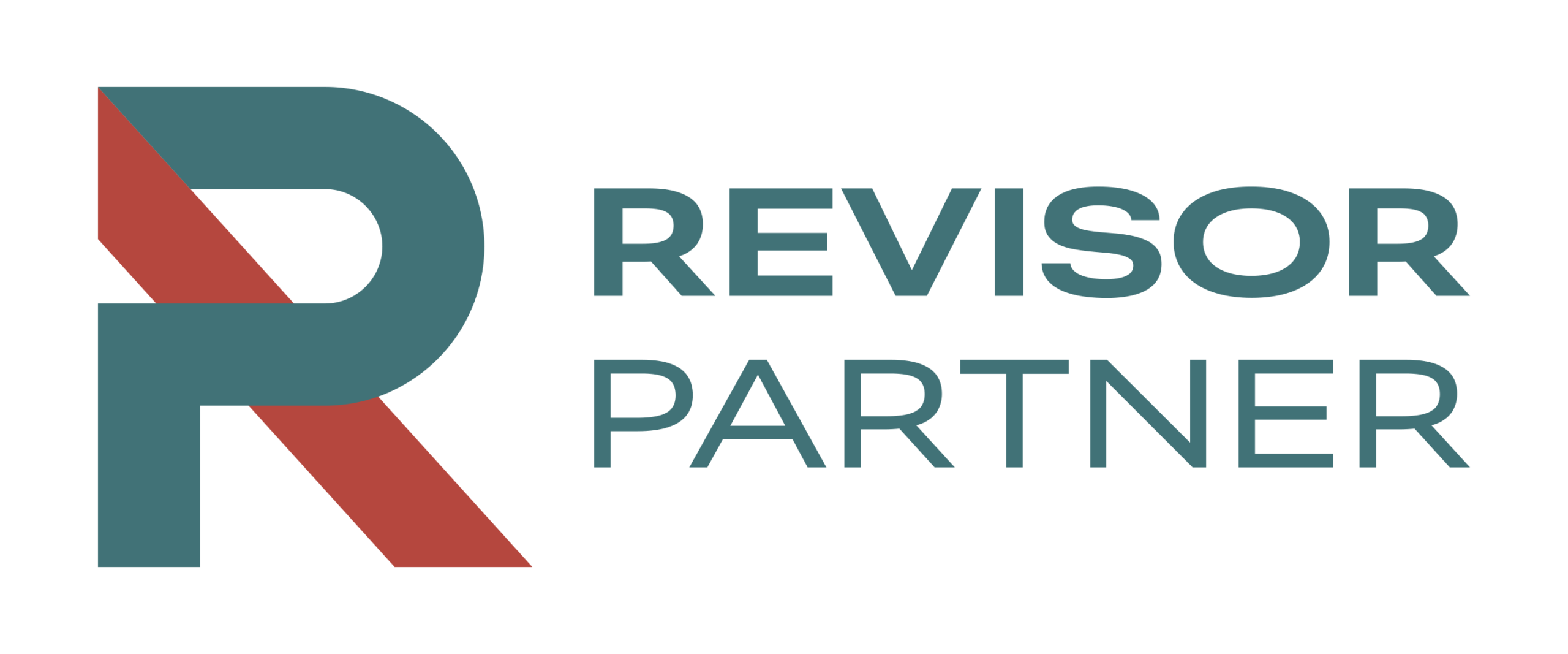 RevisorPartner logo i grøn og rød